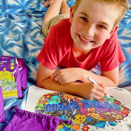 Travel Activity and Reusable Colouring Mat - OUTER SPACE