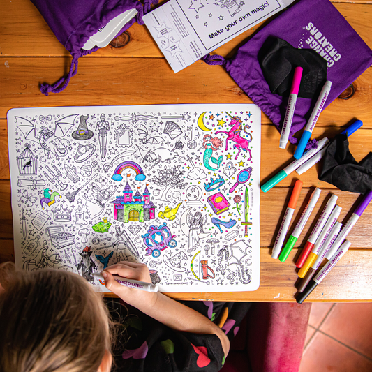 Travel Activity and Reusable Colouring Mat - SPELLBOUND