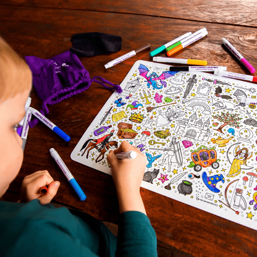 Travel Activity and Reusable Colouring Mat - SPELLBOUND