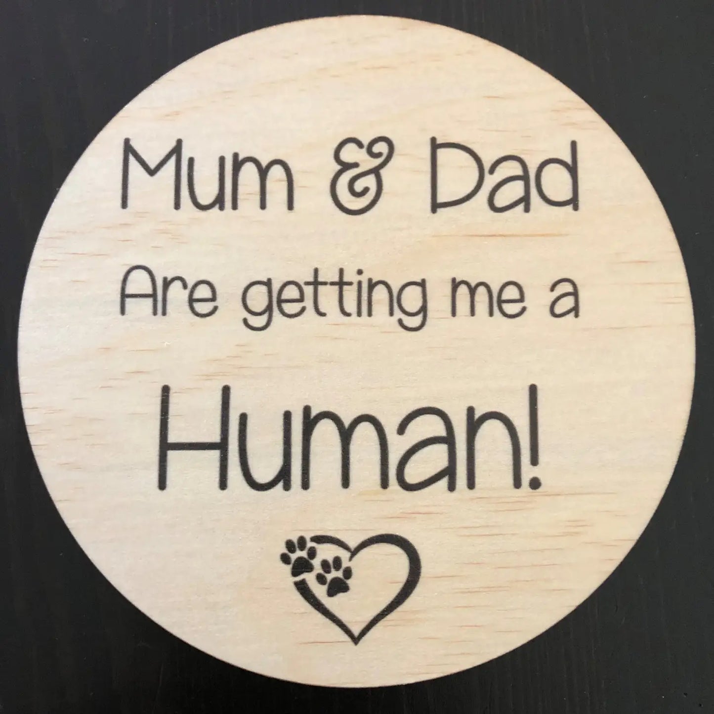 Pregnancy Announcement Disc - Pet