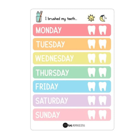 Toothbrush Chart (NEW removeable material)