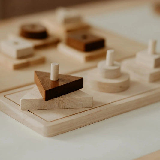 Qtoys Wooden Natural Shape Sorter